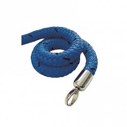 Stopper rope, 1000 mm, blue, chrome